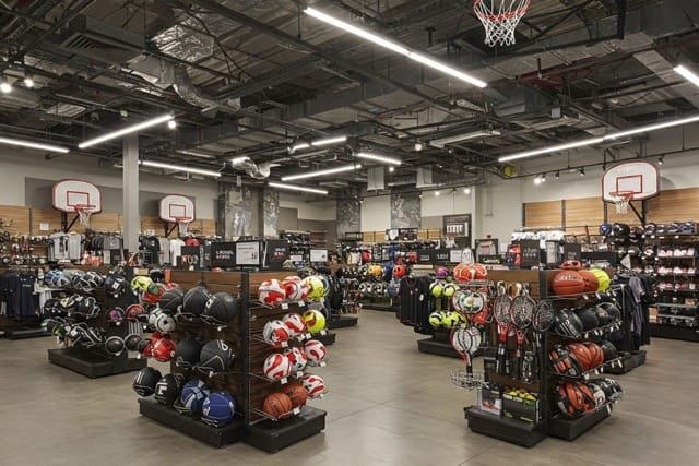 Sports equipment at Play It again Sports store.