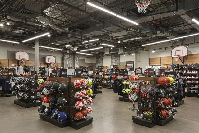 Sports equipment at Play It again Sports store.