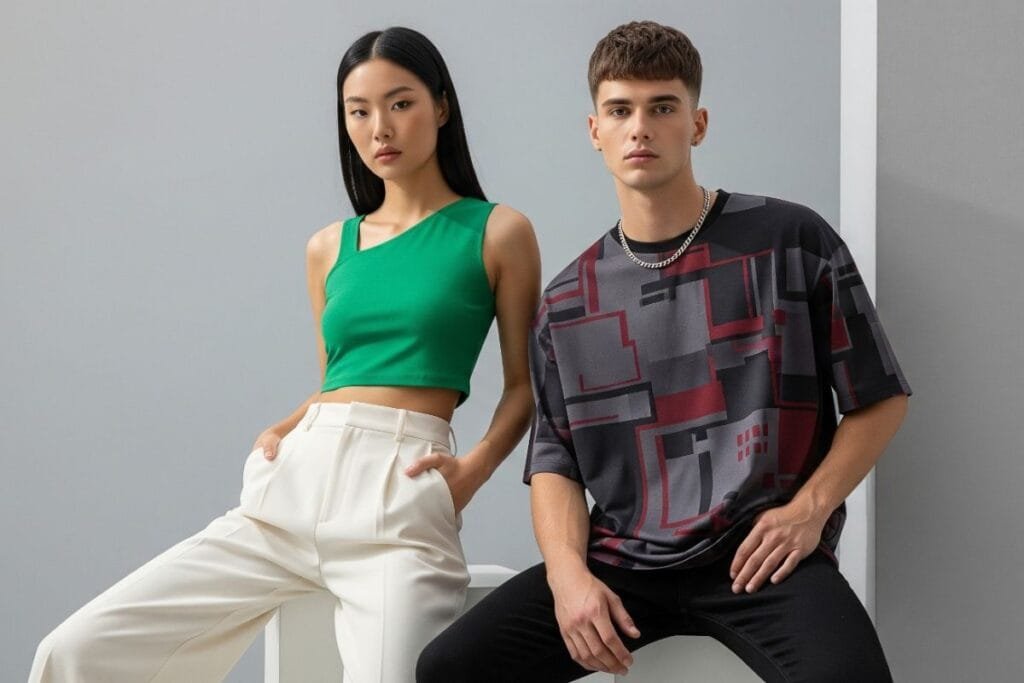 A couple dressed in a cool and stylish clothes
