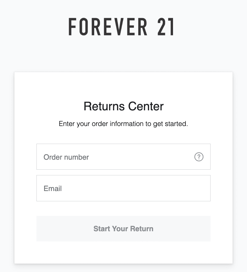 Forever 21 returns Page