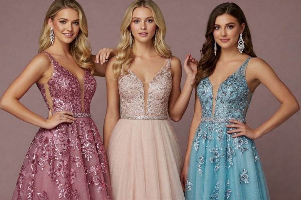 Girls dressed up in cocktail dresses