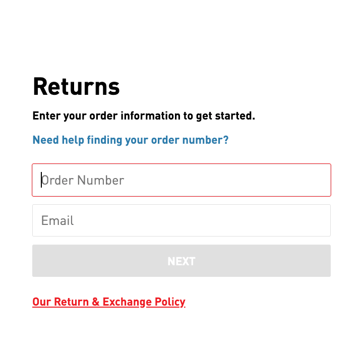 Specialized Returns page
