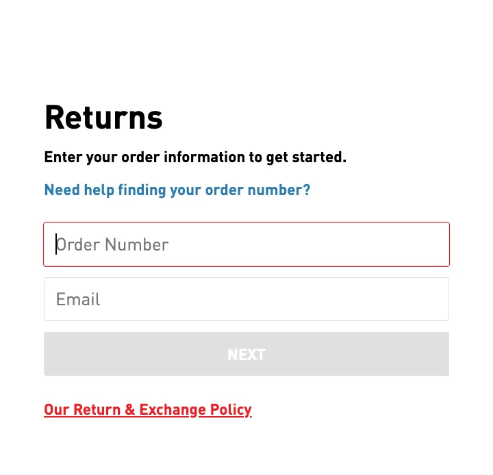 Specialized Returns page