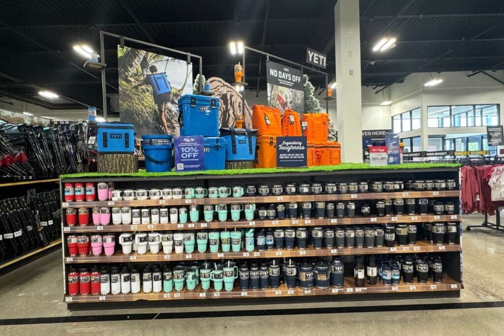 Sippers displayed for sale