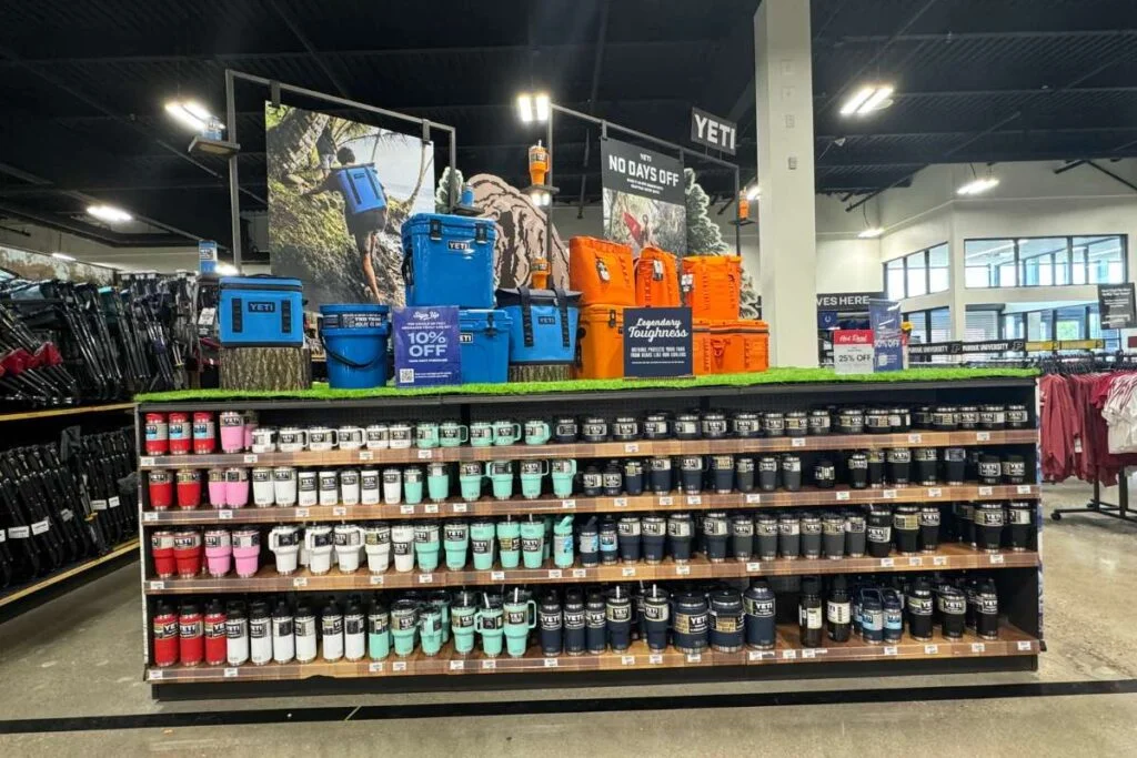 Sippers displayed for sale