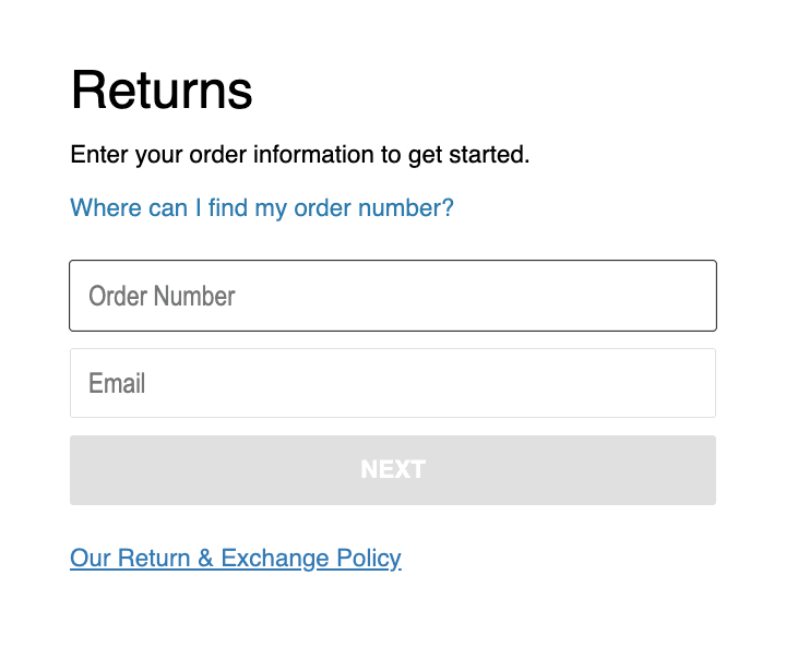 Backcountry's return portal