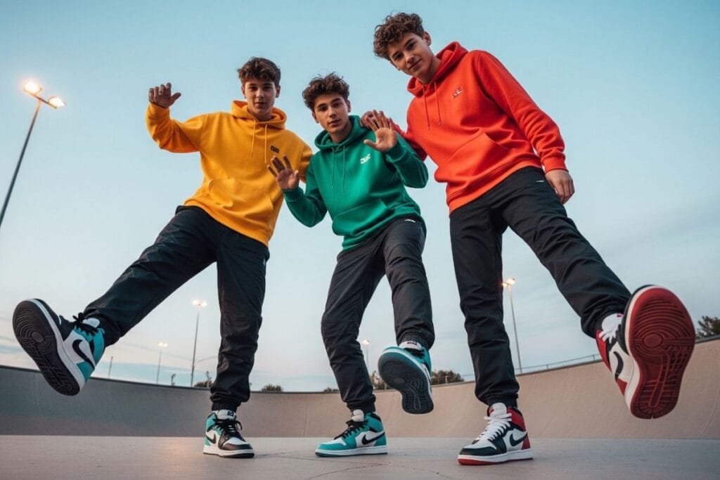 group of buys wearing Nike Shoes