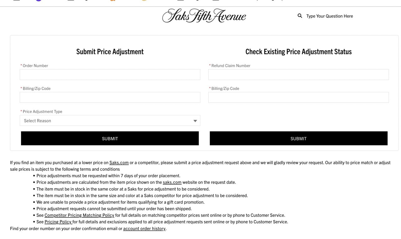 Saks Fifth Avenue Bag Return Policy