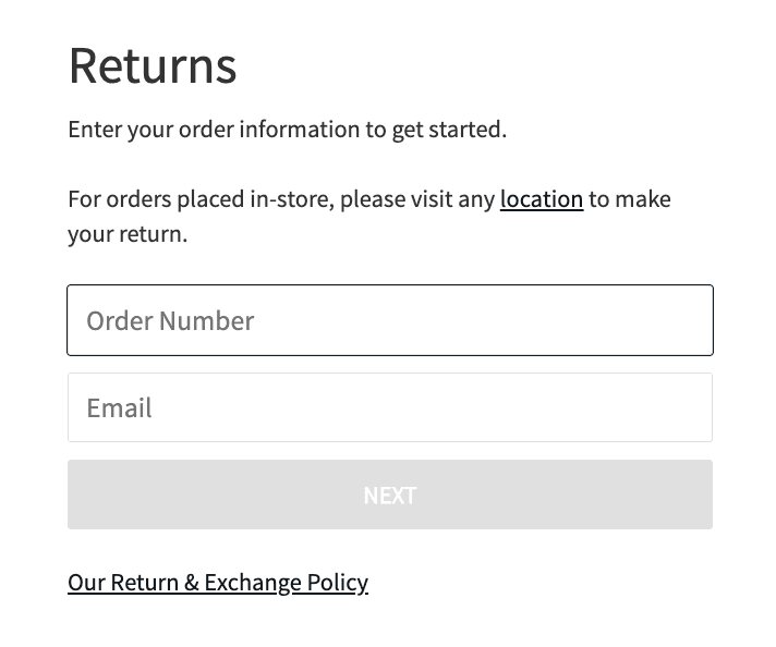 Jos A Bank Return portal