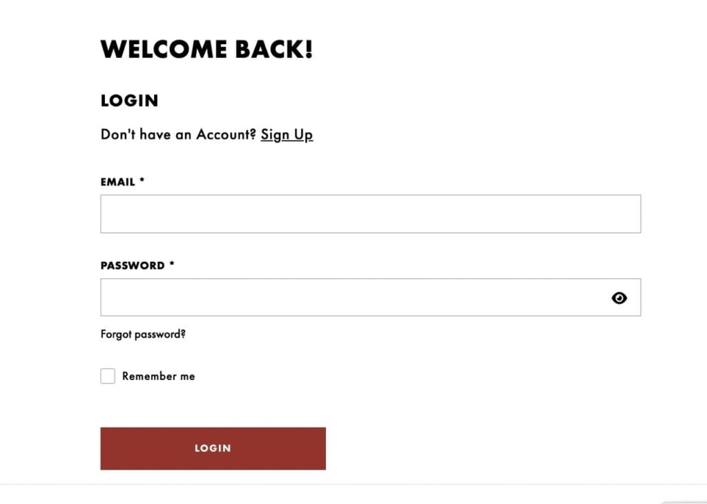 Wrangler Sign In Page