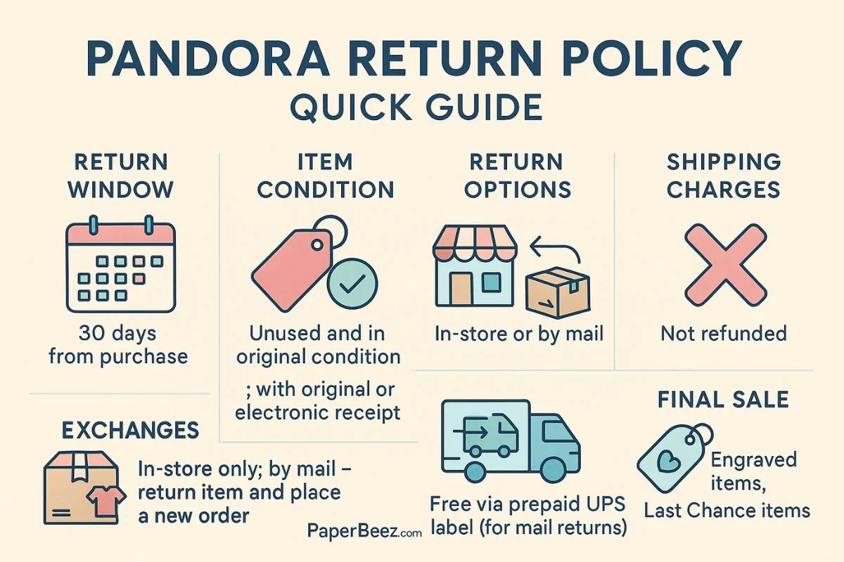 pandora return policy