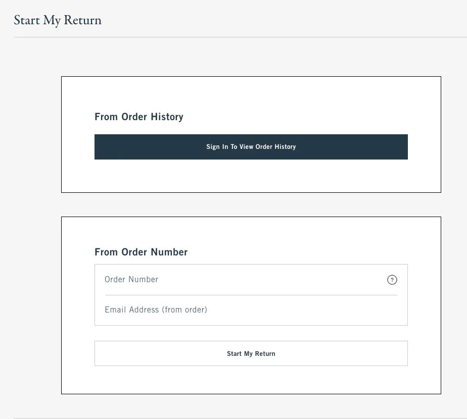 Abercrombie return portal