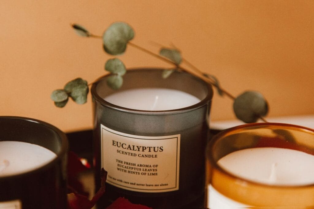 Eucalyptus scented candle from Hobby Lobby