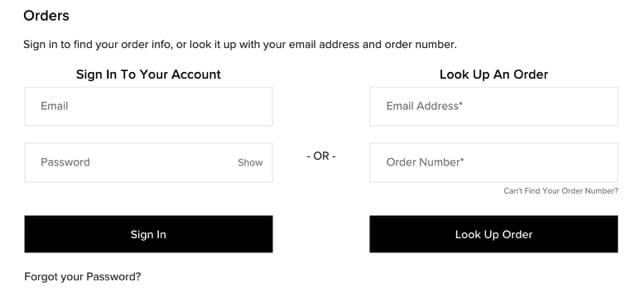 Lulus Order Look up page