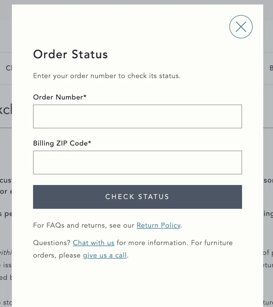 order status tool