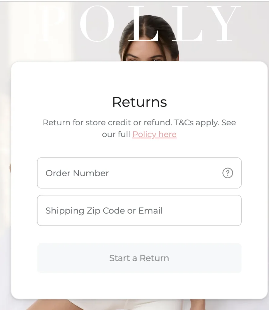 Oh Polly return portal
