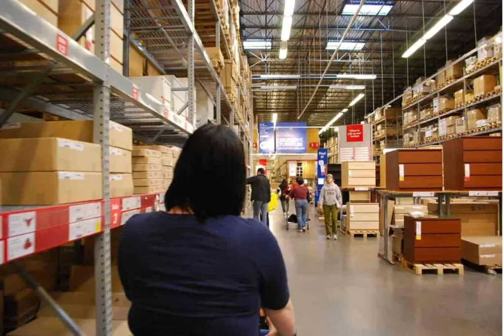 customer care staff can be seen supervising inside Ikea Store