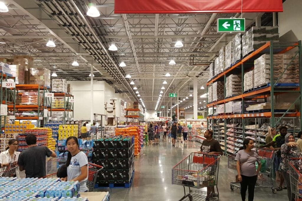 inside image of Costco outlet