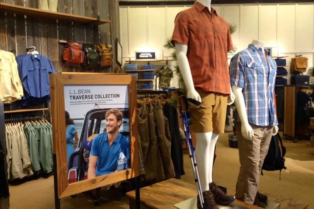 Inside picture of LL Bean, Manchester store