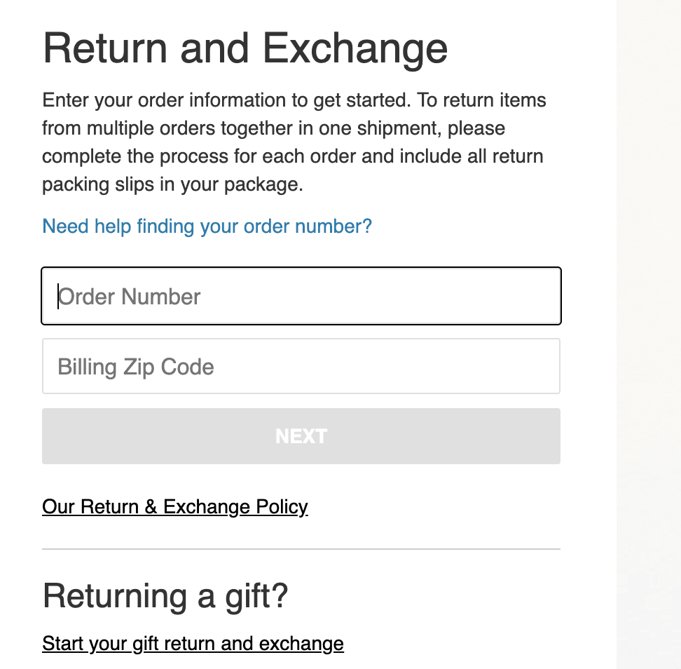 J Crew returns portal