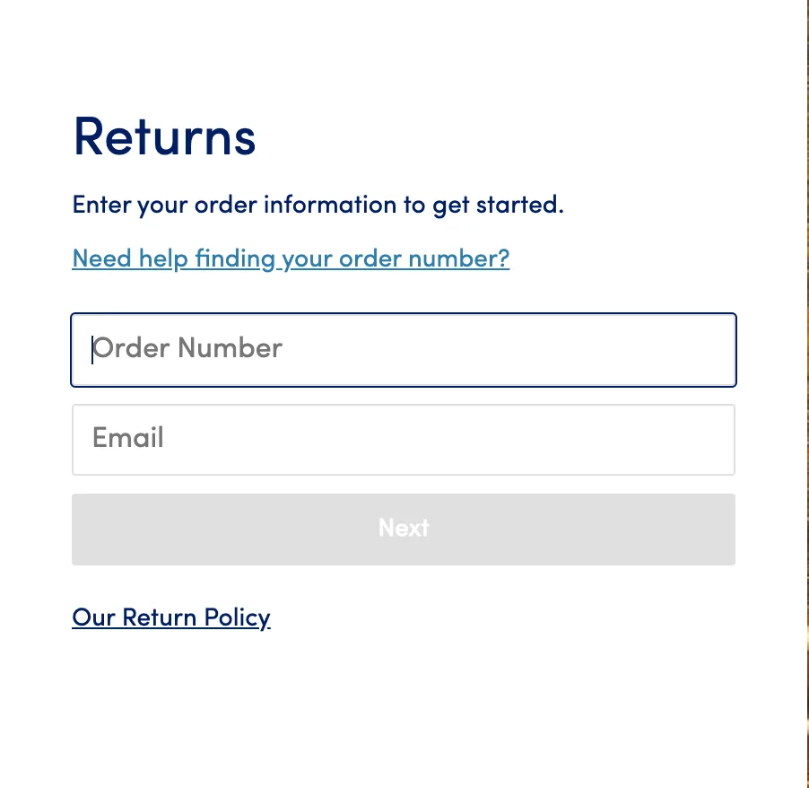 Asics Return Portal