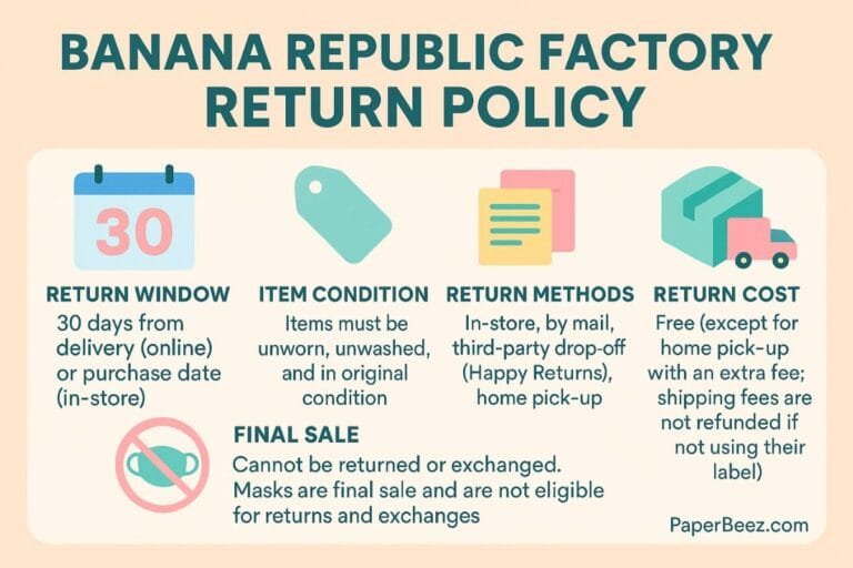 banana republic factory return policy