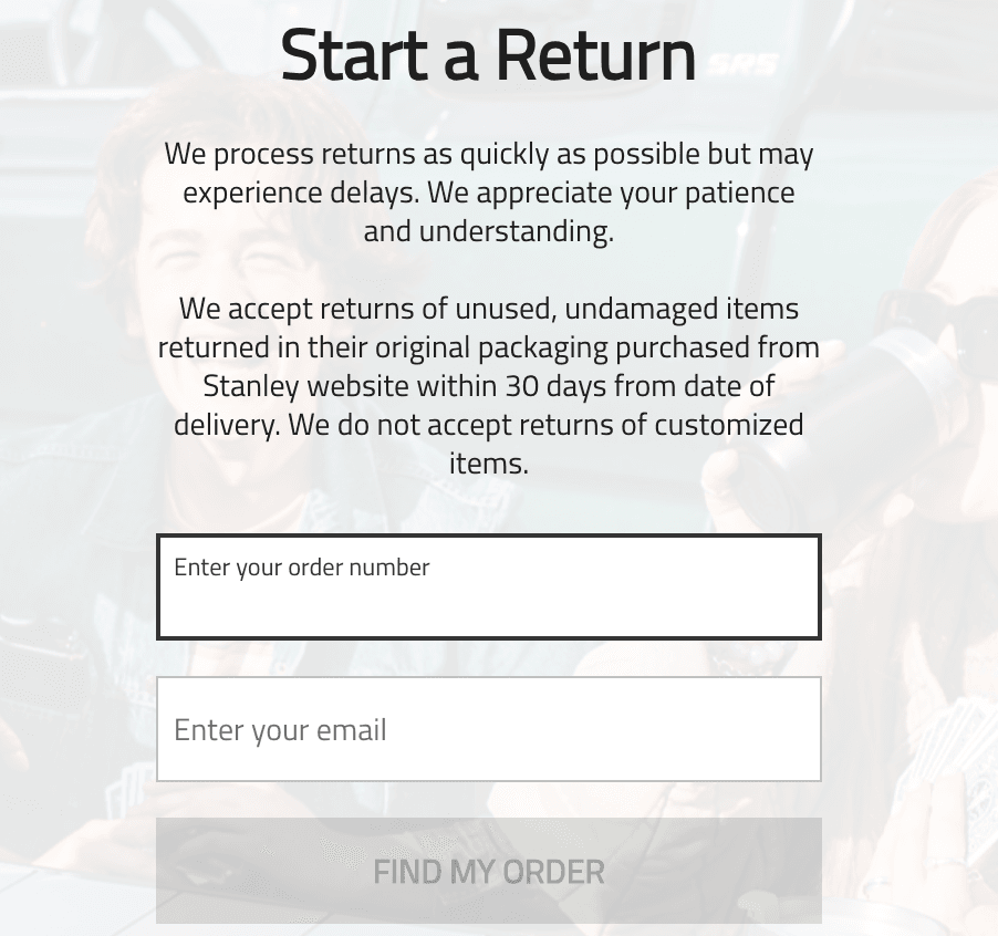 Stanley returns page