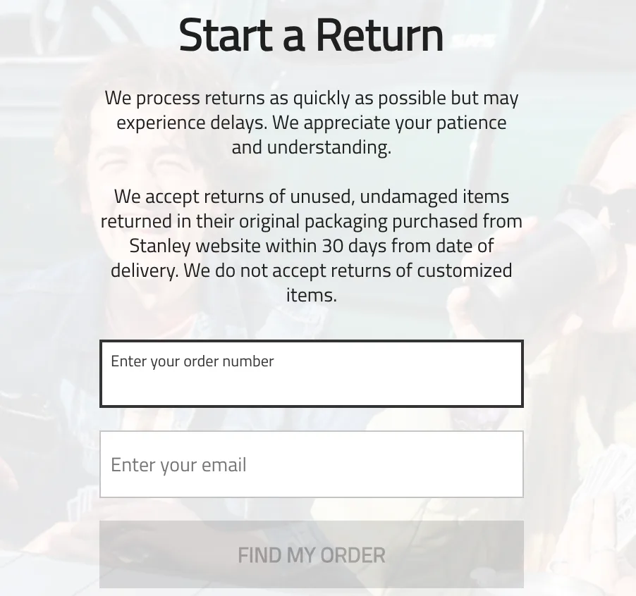 Stanley returns page