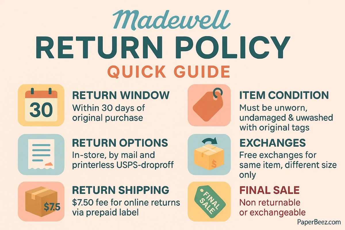 Madewell return policy