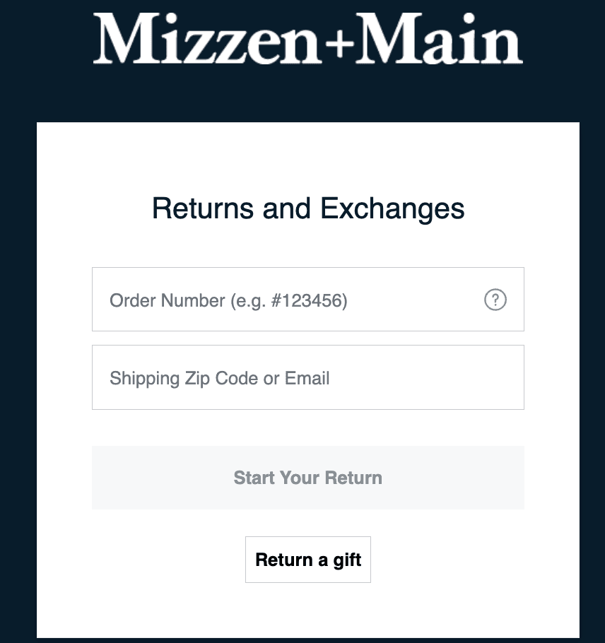 Mizzen+Main returns page